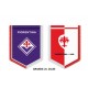 GAGLIARDETTO PENTAGONALE DOPPIA FACCIA GRANDE FIORENTINA CENTENARIO