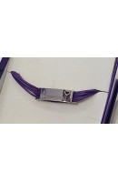 BRACCIALE IN ACCIAIO CON CUORE VIOLA