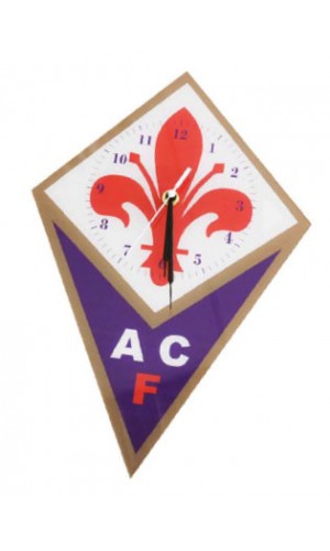 OROLOGIO DA PARETE 13 SCUDO ACF FIORENTINA IN PLEXIGLASS