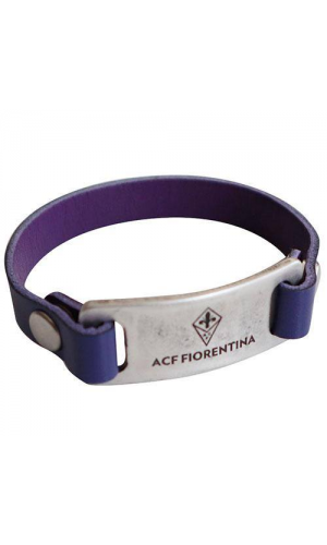 BRACCIALE CUOIO PIASTRA VINTAGE ACF FIORENTINA