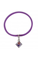 BRACCIALE VIOLA IN SILICONE CON CIONDOLO SMALTATO