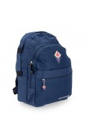 ZAINO SCUOLA TEMPO LIBERO DOPPIA ZIP BLU 