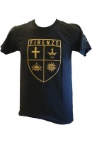 T-SHIRT QUATTRO QUARTIERI FIRENZE 1926 NERA UOMO