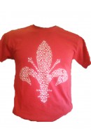 T-SHIRT TEMPO LIBERO GIGLIO FIRENZE ROSSA