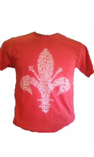 T-SHIRT TEMPO LIBERO GIGLIO FIRENZE ROSSA