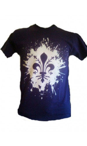 T-SHIRT TEMPO LIBERO GIGLIO FANTASY FIRENZE VIOLA