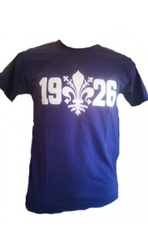 T-SHIRT TEMPO LIBERO GIGLIO FIRENZE 1926 VIOLA